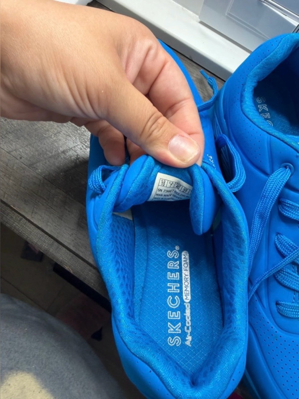 Skechers Women’s Blue Lace-Up Athletic Sneakers - Picture 2 of 2
